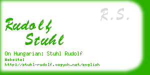 rudolf stuhl business card